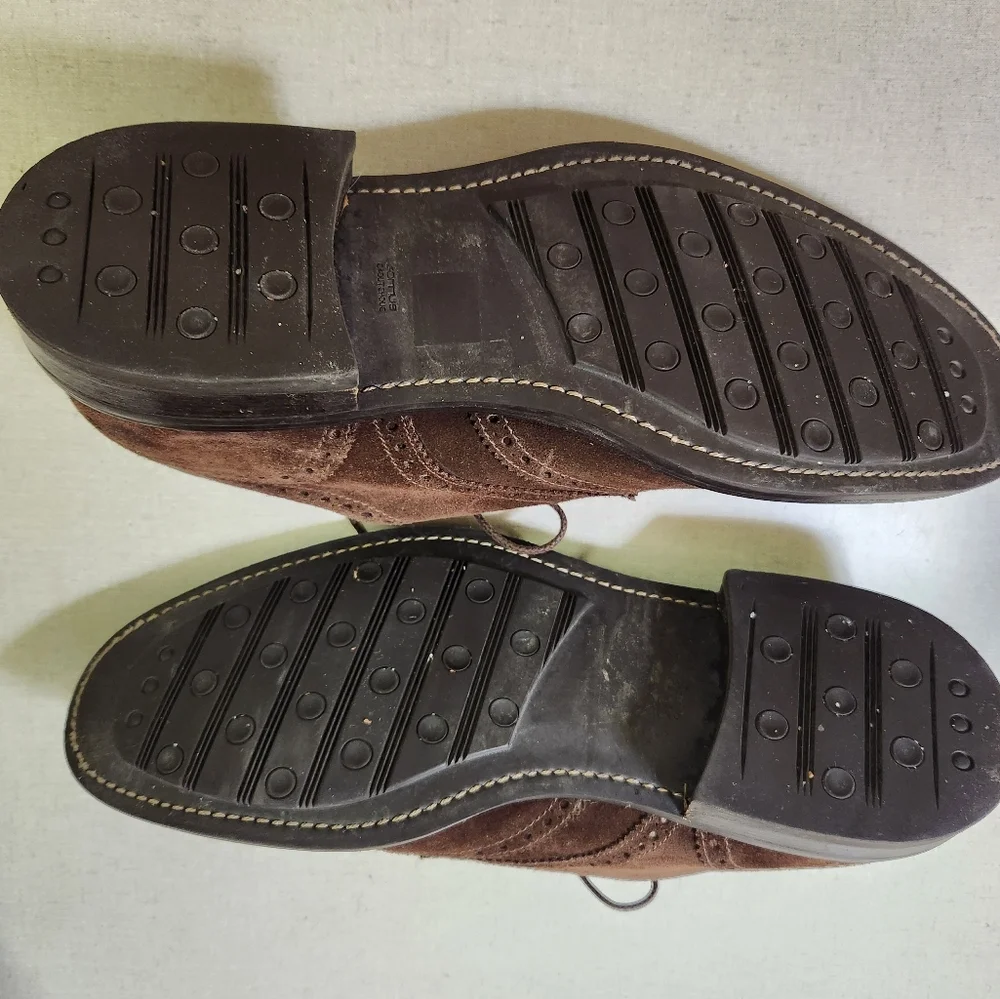 Campanile Brown Suede Men's Lace Up Oxfords, Size 10